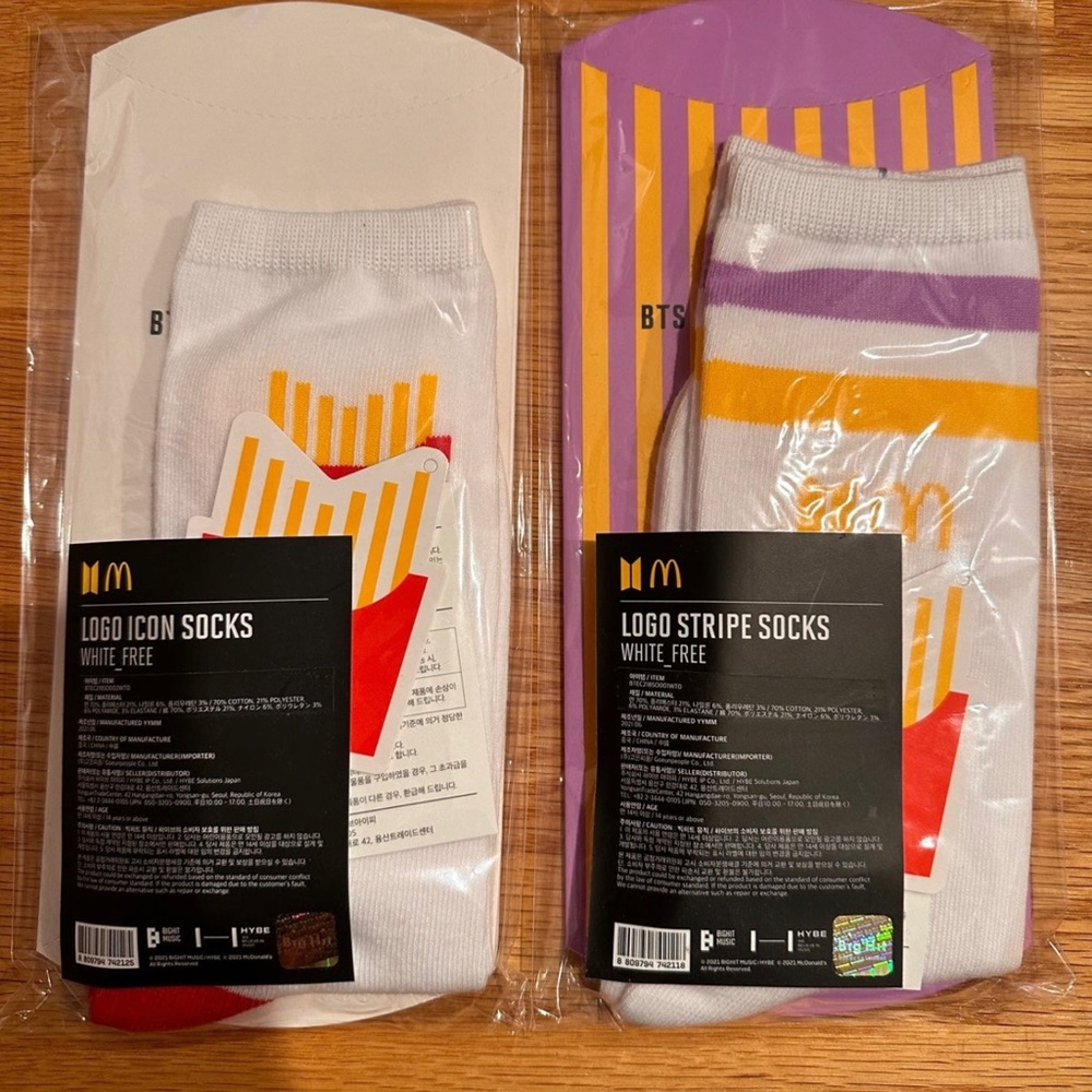 BTS x McDonald’s Socks